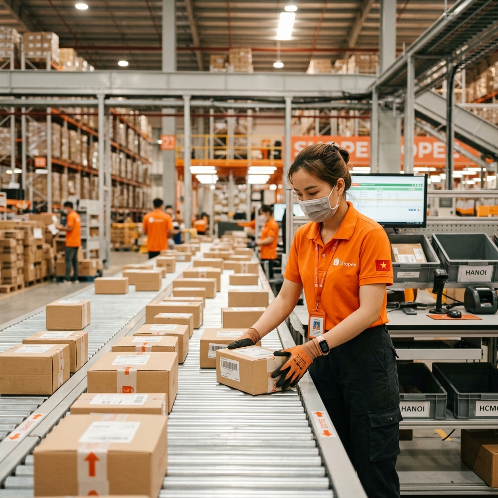 Nhân sự thời vụ kho Shopee Express